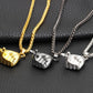 Hip Hop Punk Hollow Gesture Pendant Necklace Men's Unisex Than Heart Love You Necklace