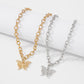 N9521 Simple Chain Necklace Creative Hollow Butterfly Fashion Necklace Exaggerated Punk Hip Hop Necklace