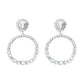 E9974 Diamond super flash earrings creative exaggerated round earrings banquet temperament fashion earrings women