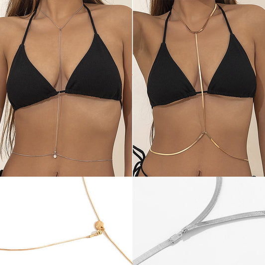 Jewelry Fashion Night Bikini Dress Sexy Snake Bone Chain Necklace One Body Chain Female