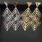 Geometric Hollow Earrings Women's Multi-level Rhombus Versatile Ripple Earrings Girls' Heart Jewelry