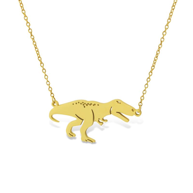 Creative crocodile necklace personalized dinosaur stainless steel clavicle chain