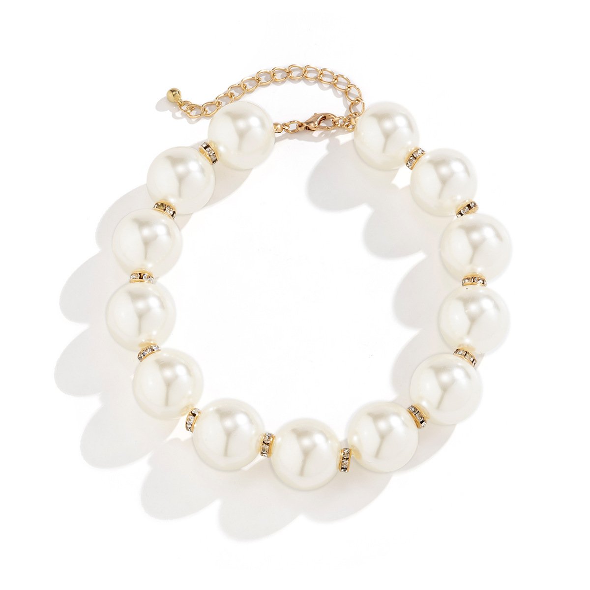Jewelry Xiaoxiang Fashion Beaded Versatile Necklace Light Luxury Rhinestone Design Imitation Pearl Necklace