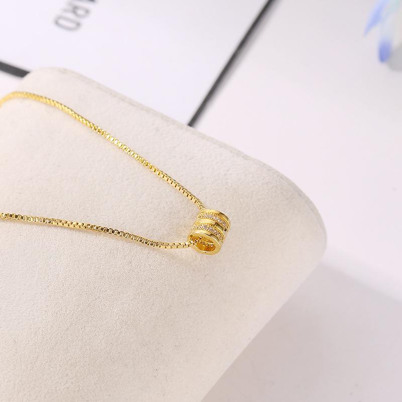 Small waist necklace women's fashion temperament diamond-studded geometric collarbone chain personality couple sweater chain tide