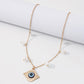 N9215 Exaggerated Necklace Devil's Eye Imitation Pearl Temperament Necklace Niche Geometric Creative Clavicle Necklace