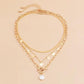 Jewelry Simple Retro Geometric Snake Bone Chain Necklace Feminine Sexy Disc OT Buckle Necklace