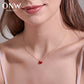 Simple red love necklace vitality girl wild little red heart pendant clavicle chain stall