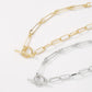 N8985 Personality OT Buckle Necklace Metal Texture Simple Single-layer Necklace Geometric Small Street Style Necklace Women