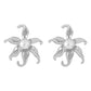 E1866 Irregular three-dimensional geometric earrings simple metal orchid small fresh personality earrings women
