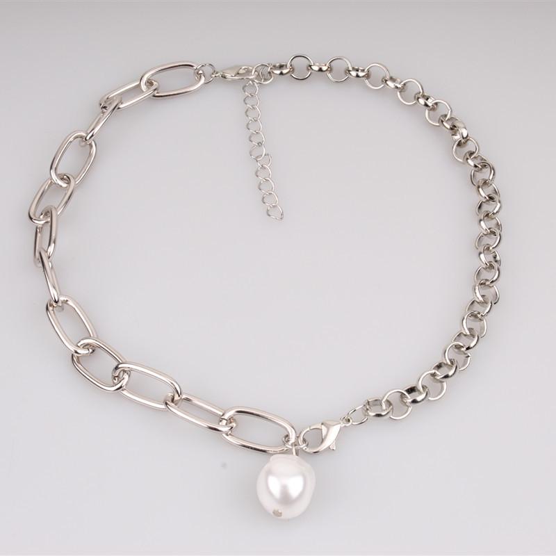Jewelry Temperament Versatile Single Layer Necklace Simple Baroque Irregular Shaped Pearl Necklace Female