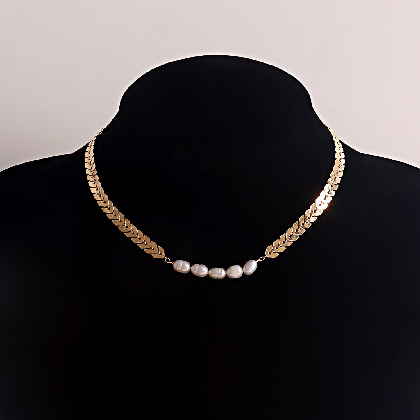 Jewelry Simple Aircraft Chain Freshwater Pearl Necklace Necklace Women's Single Layer Tassel Temperament Handmade Necklace