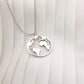 Stainless steel world map necklace circle hollowed out your world map pendant stainless steel jewelry 19 years explosion