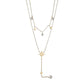 Fashion Hexagram Pendant Multilayer Necklace Simple Imitation Pearl Necklace Women Accessories