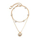 Jewelry Temperament Simple Heart Shaped Pearl Pendant Necklace Versatile Geometric Metal Chain Necklace Women