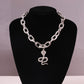Jewelry explosive ins exaggerated flat head snake necklace wild snake necklace