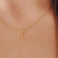 Hollow Moon Necklace Popular Small Moon Element Jewelry