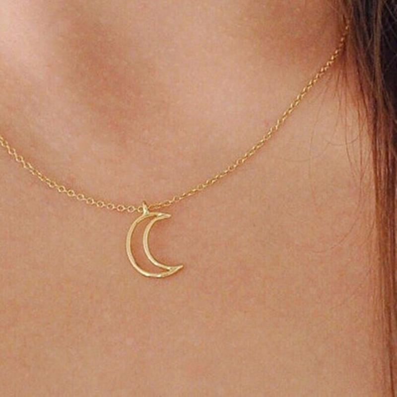 Hollow Moon Necklace Popular Small Moon Element Jewelry