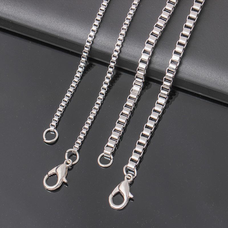 eaby fashion stainless steel box chain necklace hipster simple fashion titanium steel necklace jewelry