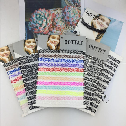 choker version tattoo fishing line simple necklace neck strap 12 colors short collar collarbone decoration female neck