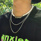 Jewelry Fashion Pearl Chain Men's Necklace Trendy Hip Hop Personality Metal Letter Necklace Set