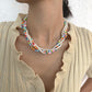 N8419 fashion simple multi-layer pearl necklace women's stacked elegant temperament retro exaggerated clavicle chain