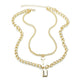 Jewelry Creative Fashion Geometric Elements Necklace Retro Key Lock Pendant Necklace Female