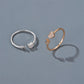 Jewelry Sweet and Versatile Heart Butterfly Ring Adjustable Ring Girls Index Finger Open Ring