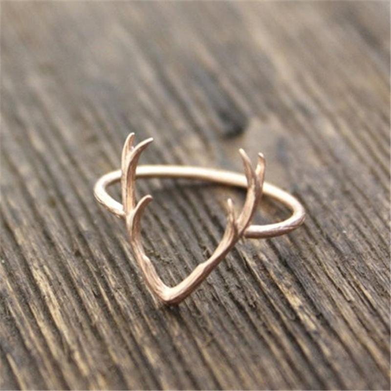 Popular Knuckle Ring Fashion Simple Antler Couple Ring