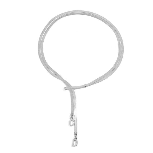 Jewelry Metal Texture CD Necklace Female Retro Trend Snake Bone Chain Geometric Clavicle Necklace
