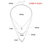 Women's Zircon Necklace Cheap Simple Necklace Exquisite V-shaped Alloy Pendant Clavicle Chain