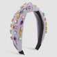 F4948 Fabric Knotted Elegant Headband Waffle Creative Horse Eye Diamond Temperament Light Luxury Personalized Headband