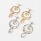 1523 Exaggerated Ethnic Earrings Simple Metal Hollow Circle Earrings Cold Personality Earrings