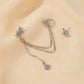 Personalized octagonal star earrings cool and handsome single tassel ear clip earrings integrated earrings