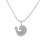 Jewelry Fashion Creative Shrimp Diamond Pendant Trend Full Diamond Hip Hop Necklace