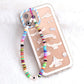 Ins personality fashion handmade color soft pottery mobile phone lanyard devil's eye decorative bag chain female