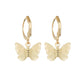 Fashion Earrings Sweet Frosted Butterfly Earrings Earrings Earrings Female Simple Small Fresh Earrings