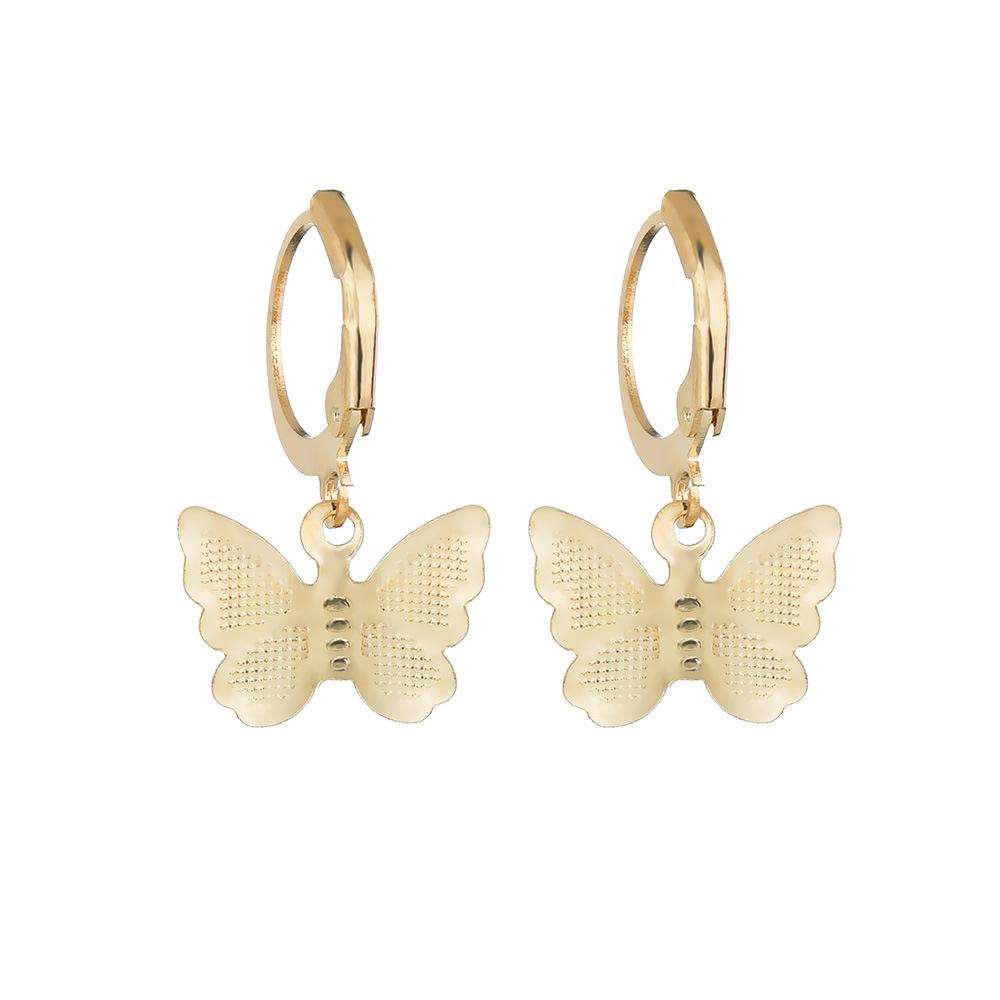 Fashion Earrings Sweet Frosted Butterfly Earrings Earrings Earrings Female Simple Small Fresh Earrings