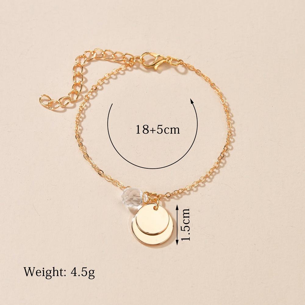 Retro Double Layer Iron Bracelet Summer Fashion Transparent Water Drop Bracelet Accessories