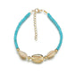 Summer Beach Foot Decoration Female Hemp Rope Weaving Wooden Beads Shell Anklet Jewelry