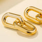 Minimalist exaggerated cross chain earrings ins fashion CCB metal texture hip-hop ladies earrings