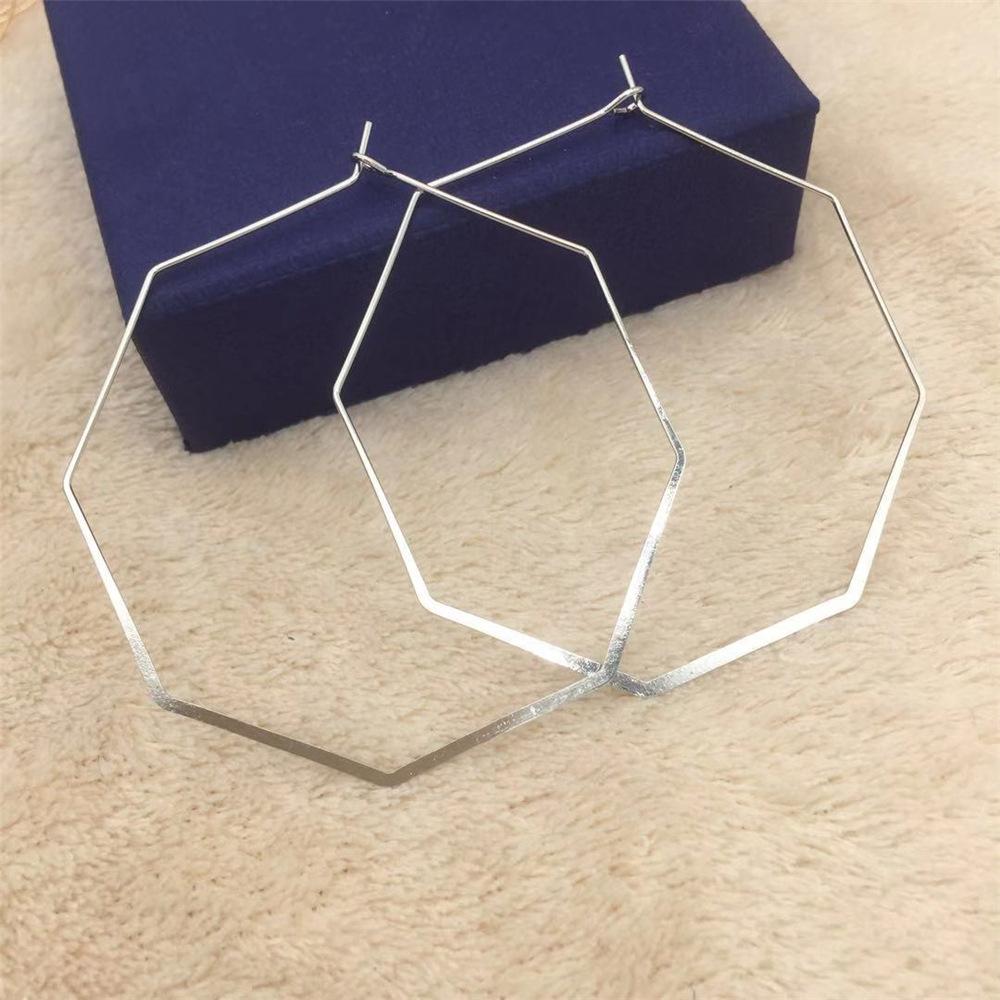 Hexagonal Earrings Simple Geometric Earrings Ultra-thin Fashion Female Earrings Party Dinner Earrings