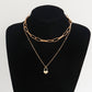 Jewelry Fashion Double Love Clavicle Chain Personality Necklace Women's Sweater Chain High-end Sense Necklace