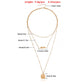 Jewelry ins multi-layer spider web pearl square pendant necklace female Xiaoxiang trend necklace