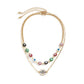 Jewelry Personality Sweet Cool Color Micro-set Eyes Double Layer Necklace Female Simple Cross Chain Necklace