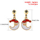 Jewelry cartoon moon Christmas hat steel needle earrings ladies Christmas creative earrings earrings