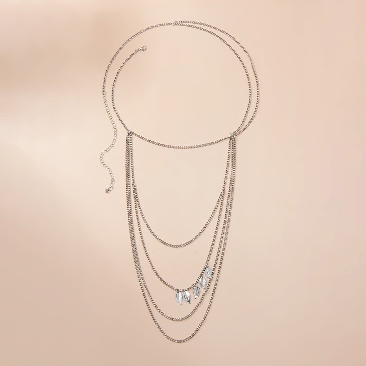 Multi-layer Tassel Metal Chain Holiday Shoulder Necklace Simple Personality Leaf Ethnic Body Chain