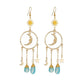 Bohemia Exaggerated Crystal Earrings Fashion Alloy Moon Star Earrings Accessories