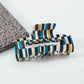 F4294 Exaggerated Striped Resin Clip French Light Luxury Lazy Fashion Medium Ponytail Hair Clip