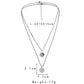 Men's Stainless Steel Twine Stitching Double Coin Compass Star Necklace