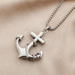 Hip Hop Fashion Personality Punk Stainless Steel Anchor Necklace Titanium Steel Trend Simple Temperament Men's Necklace